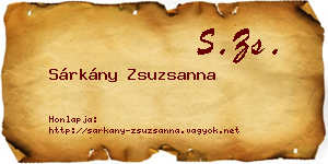 Sárkány Zsuzsanna névjegykártya